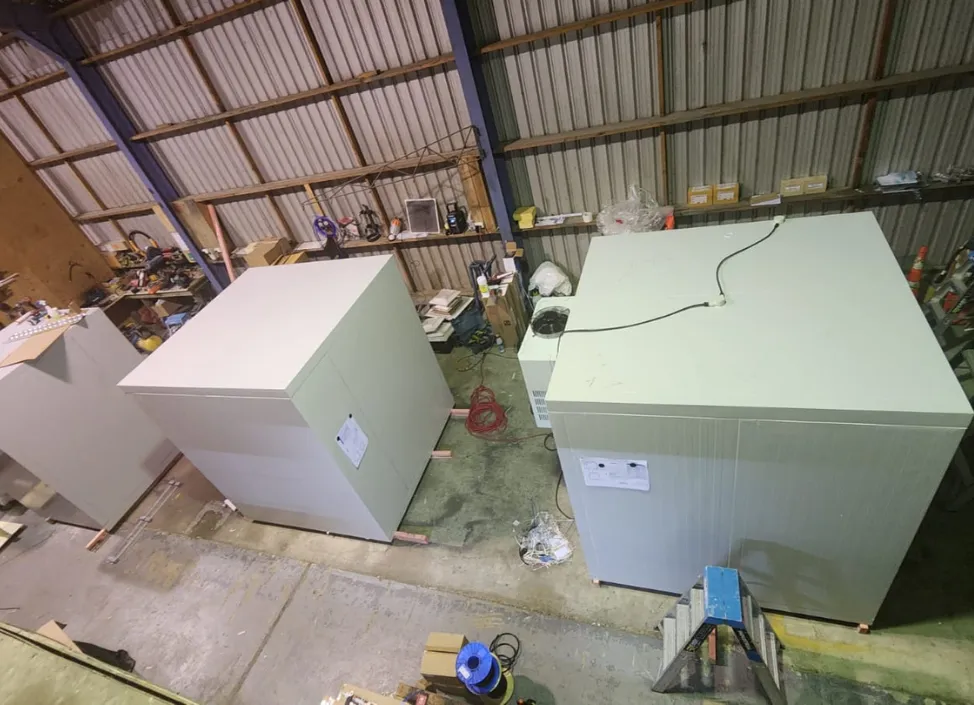 Chillers and Freezers Being Assembled in Taupo Warehouse, NZ